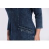 Stickad denimklänning - plus size