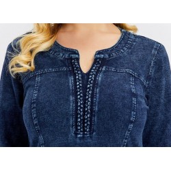 Knitted denim dress - plus sizeDresses