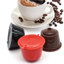 Kaffekapslar i plast - påfyllningsbara - för Dolce Gusto - 3 st