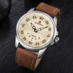 NAVIFORCE - classic sports watch - quartz - leather strap - waterproofWatches