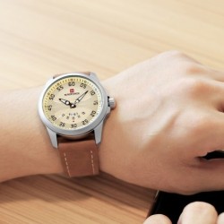 NAVIFORCE - classic sports watch - quartz - leather strap - waterproofWatches
