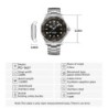 PAGANI - automatic stainless steel watch - mesh strap - waterproof - orangeWatches