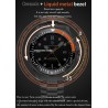 PAGANI - automatic stainless steel watch - mesh strap - waterproof - orangeWatches