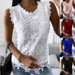 Elegant lace t-shirt - sleevelessBlouses & shirts