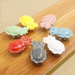 Ceramic furniture handles - knobs - octopus shapedFurniture