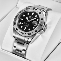 LIGE - stainless steel Quartz watch - waterproof - blackWatches