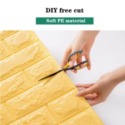 3D wall sticker - self adhesive foam - wallpaper - waterproof - brick design - 60 * 30cmWall stickers