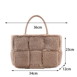 Trendy plush handbag - large capacityHandbags