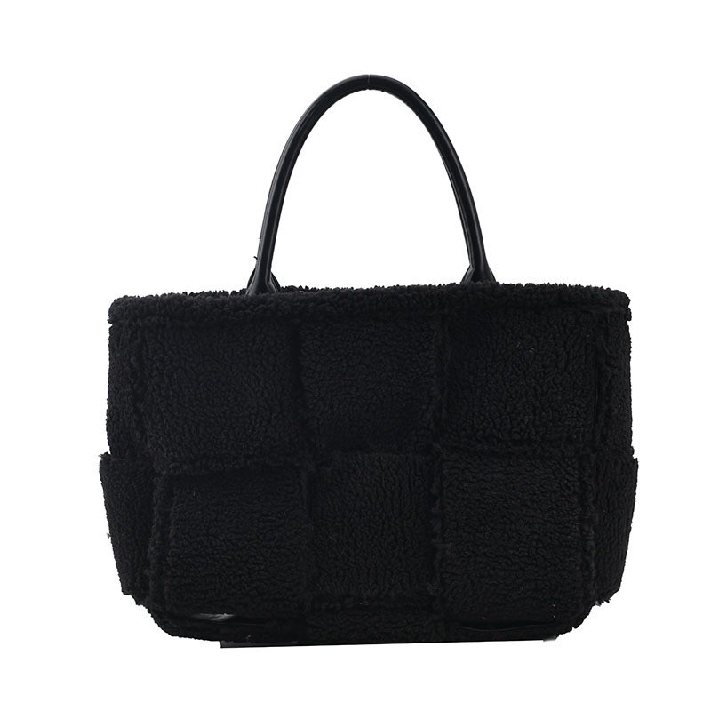 Trendy plush handbag - large capacityHandbags