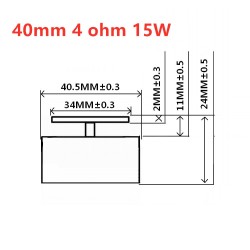 Ljudhögtalare - fullt spektrum - neodym - 40 mm / 44 mm / 50 mm- 15 W / 20 W / 25 W