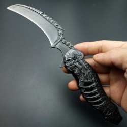 Vikbar taktisk kniv - skalleklo design