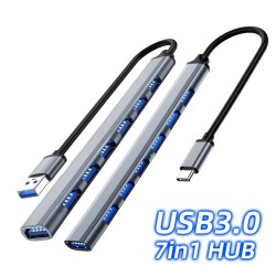 Typ-C / USB A - USB 3.0 HUB - OTG - 4 / 7-portar - splitter - adapter