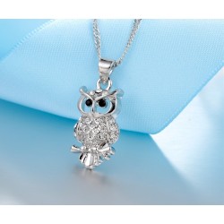 Silver jewellery set with owls - necklace / earringsJewellery Sets