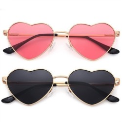 Hjärtformade solglasögon - metallbåge - UV400
