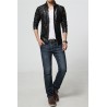 Slim leather jacket - with zippers / pocketsJackets