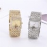 Elegant Quartz klocka - brett kristallarmband