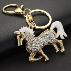 Crystal golden horse - keychainKeyrings