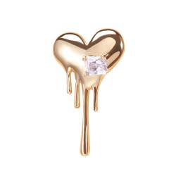 Heart shaped brooch with zirconBrooches