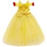 Elegant off shoulder klänning - gul tjejdräkt
