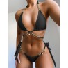 Sexig bikini set - med kristall / metall dekorationer