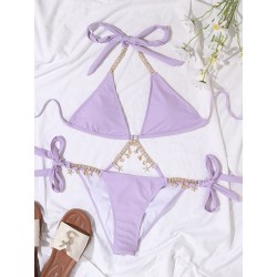 Sexig bikini set - med kristall / metall dekorationer