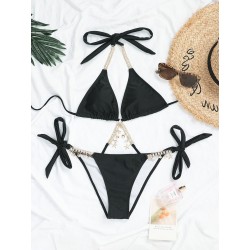 Sexig bikini set - med kristall / metall dekorationer