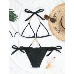 Sexig bikini set - med kristall / metall dekorationer