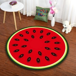 Dekorativ rund matta - fruktmönster - vattenmelon