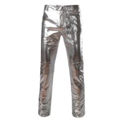 Fashionabla glänsande metalliska byxor