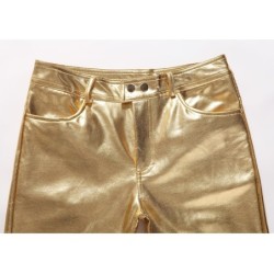 Fashionable shiny metallic pantsPants