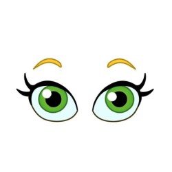 Vinylbilklistermärke - stora gröna ögon