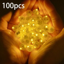 Runda RGB LED lysande bollar - fest / ballongljus - 100 st