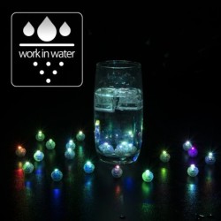Runda RGB LED lysande bollar - fest / ballongljus - 100 st