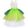 Fairy kostym - grön klänning - med vingar