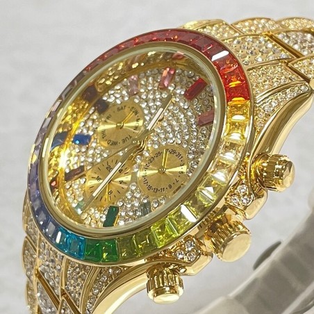 MISSFOX - luxury Quartz watch - rainbow diamonds - waterproofWatches