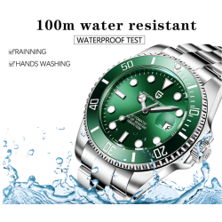 Pagani Design - automatic stainless steel watch - waterproof - greenWatches