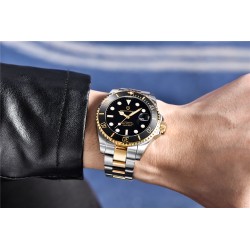Pagani Design - automatic stainless steel watch - waterproof - gold / blackWatches