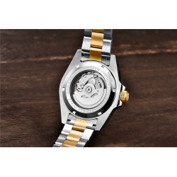 Pagani Design - automatic stainless steel watch - waterproof - gold / blueWatches