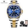 Pagani Design - automatic stainless steel watch - waterproof - gold / blueWatches