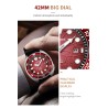 LIGE - stainless steel Quartz watch - waterproof - silicone strap - greenWatches