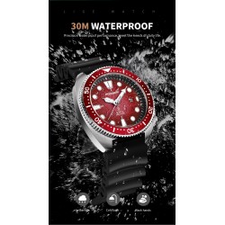 LIGE - stainless steel Quartz watch - waterproof - silicone strap - greenWatches