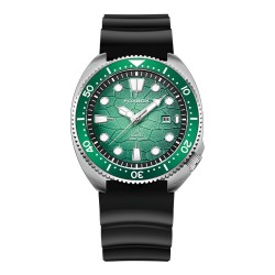 LIGE - stainless steel Quartz watch - waterproof - silicone strap - greenWatches