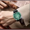 LIGE - stainless steel Quartz watch - waterproof - silicone strap - greenWatches