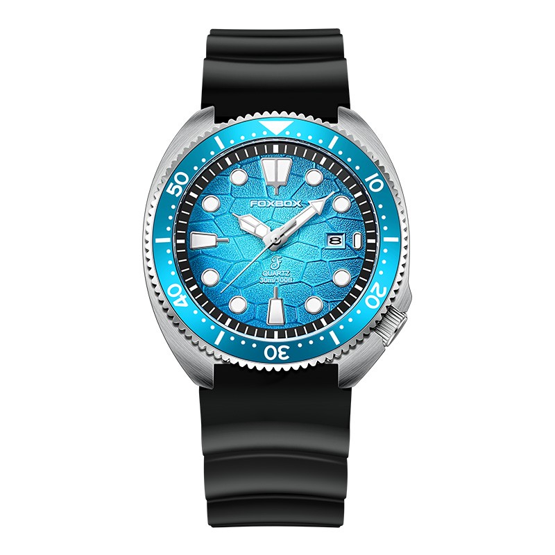 LIGE - stainless steel Quartz watch - waterproof - silicone strap - blueWatches