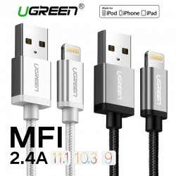 Ugreen - 24A MFi - USB till blixt - datakabel - snabbladdare