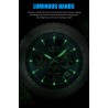 LIGE - luxury stainless steel Quartz watch - luminous - leather strap - waterproof - rose gold / blackWatches