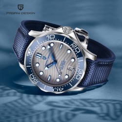 PAGANI DESIGN - mechanical watch - stainless steel - waterproof - nylon strap - blueWatches