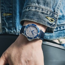 PAGANI DESIGN - mechanical watch - stainless steel - waterproof - nylon strap - blueWatches