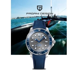 PAGANI DESIGN - mechanical watch - stainless steel - waterproof - nylon strap - blueWatches