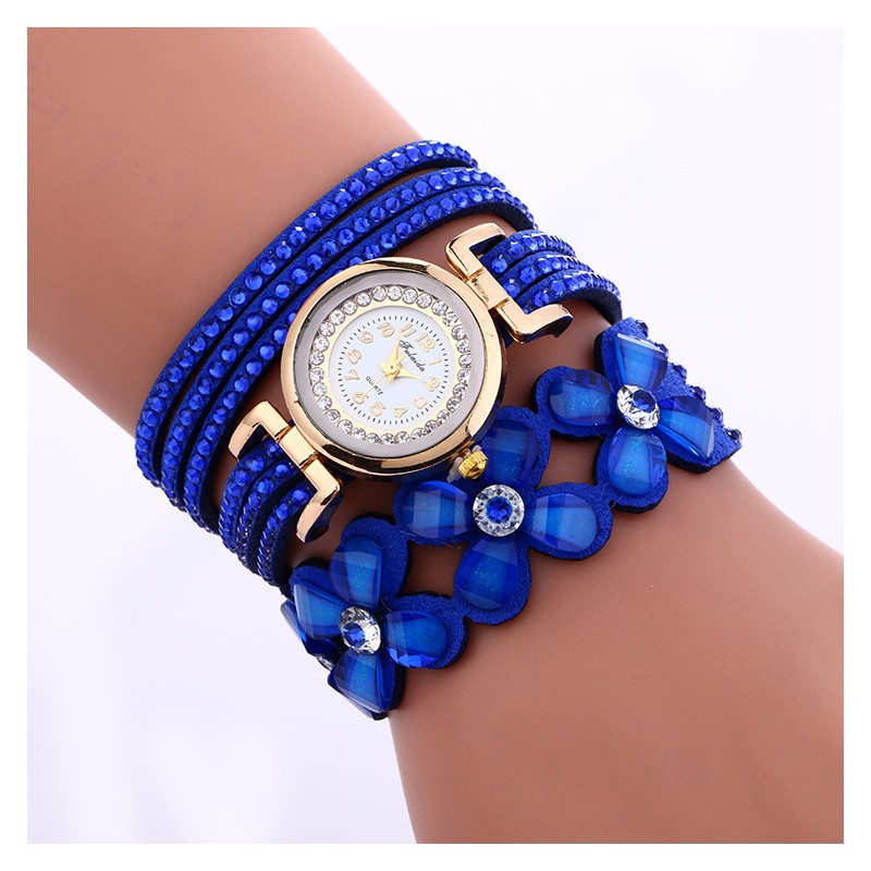 Multilayer crystal bracelet - with watchBracelets